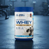 Applied Nutrition Critical Whey Tub on a gym floor