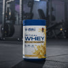 Applied Nutrition Critical Whey Tub on a gym floor